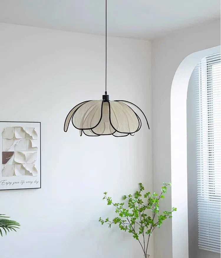 Vintage Hand-Woven Lotus Dining Room Chandelier Bedroom Living Room Lamp European And American art Atmosphere lighting Lamps E27